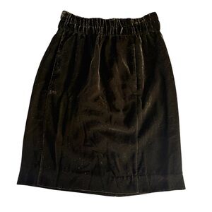 J Crew Elegant Black Women's Velvet Skirt Formal Business Casual Size S